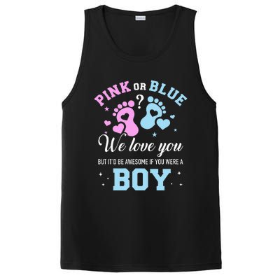 Gender reveal pink or blue love you but awesome if were PosiCharge Competitor Tank