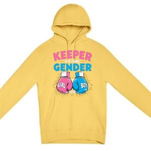 Gender Reveal Party Boxing Gloves Keeper Of Gender Premium Pullover Hoodie