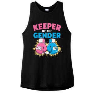 Gender Reveal Party Boxing Gloves Keeper Of Gender Ladies PosiCharge Tri-Blend Wicking Tank