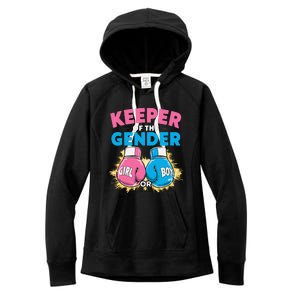 Gender Reveal Party Boxing Gloves Keeper Of Gender Women's Fleece Hoodie