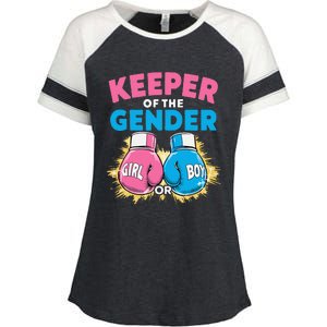 Gender Reveal Party Boxing Gloves Keeper Of Gender Enza Ladies Jersey Colorblock Tee