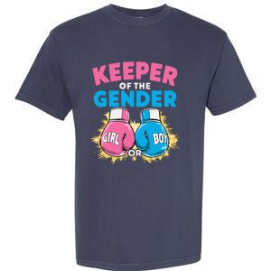 Gender Reveal Party Boxing Gloves Keeper Of Gender Garment-Dyed Heavyweight T-Shirt