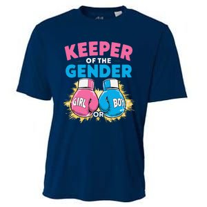 Gender Reveal Party Boxing Gloves Keeper Of Gender Cooling Performance Crew T-Shirt