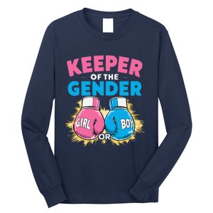 Gender Reveal Party Boxing Gloves Keeper Of Gender Long Sleeve Shirt