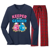 Gender Reveal Party Boxing Gloves Keeper Of Gender Women's Long Sleeve Flannel Pajama Set 