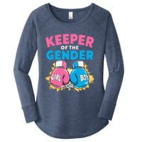 Gender Reveal Party Boxing Gloves Keeper Of Gender Women's Perfect Tri Tunic Long Sleeve Shirt