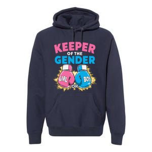 Gender Reveal Party Boxing Gloves Keeper Of Gender Premium Hoodie