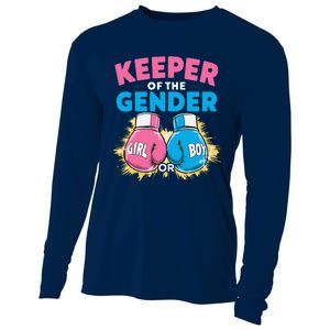 Gender Reveal Party Boxing Gloves Keeper Of Gender Cooling Performance Long Sleeve Crew