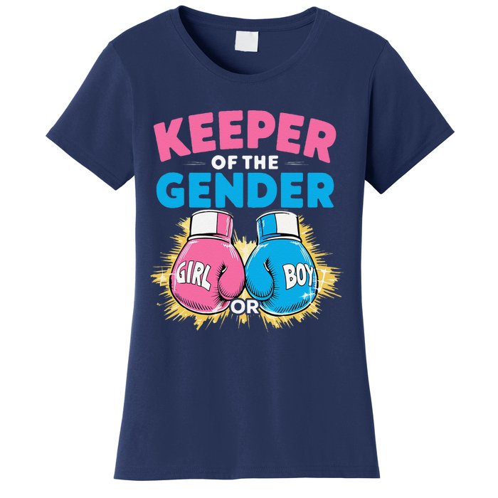 Gender Reveal Party Boxing Gloves Keeper Of Gender Women's T-Shirt