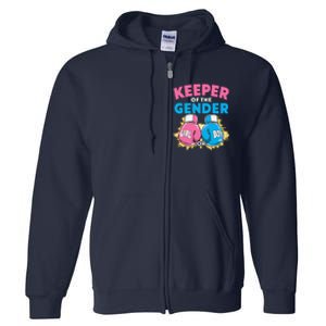 Gender Reveal Party Boxing Gloves Keeper Of Gender Full Zip Hoodie