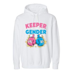 Gender Reveal Party Boxing Gloves Keeper Of Gender Garment-Dyed Fleece Hoodie