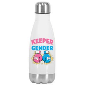 Gender Reveal Party Boxing Gloves Keeper Of Gender Stainless Steel Insulated Water Bottle