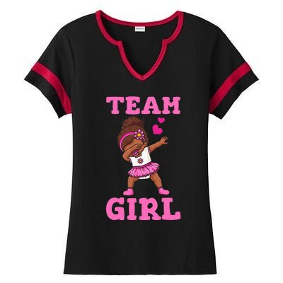 Gender Reveal Party Team Girl Ladies Halftime Notch Neck Tee