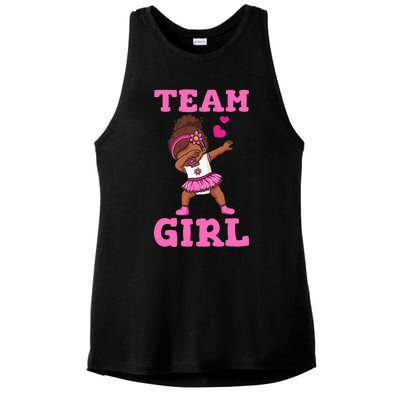 Gender Reveal Party Team Girl Ladies PosiCharge Tri-Blend Wicking Tank