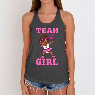 Gender Reveal Party Team Girl Women's Knotted Racerback Tank