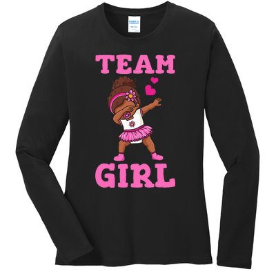 Gender Reveal Party Team Girl Ladies Long Sleeve Shirt