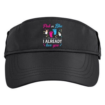 Gender Reveal Pink Or Blue I Already Love You For Mom And Dad Funny Gift Adult Drive Performance Visor