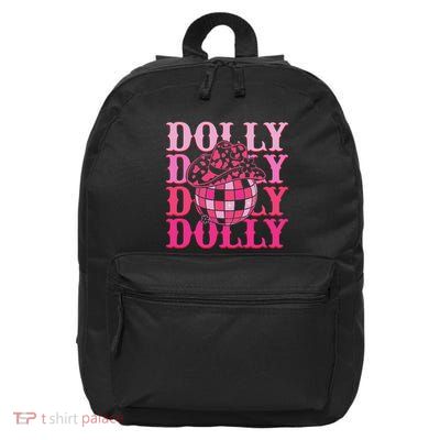 Girl Retro Personalized Dolly Cowgirl First Name 16 in Basic Backpack