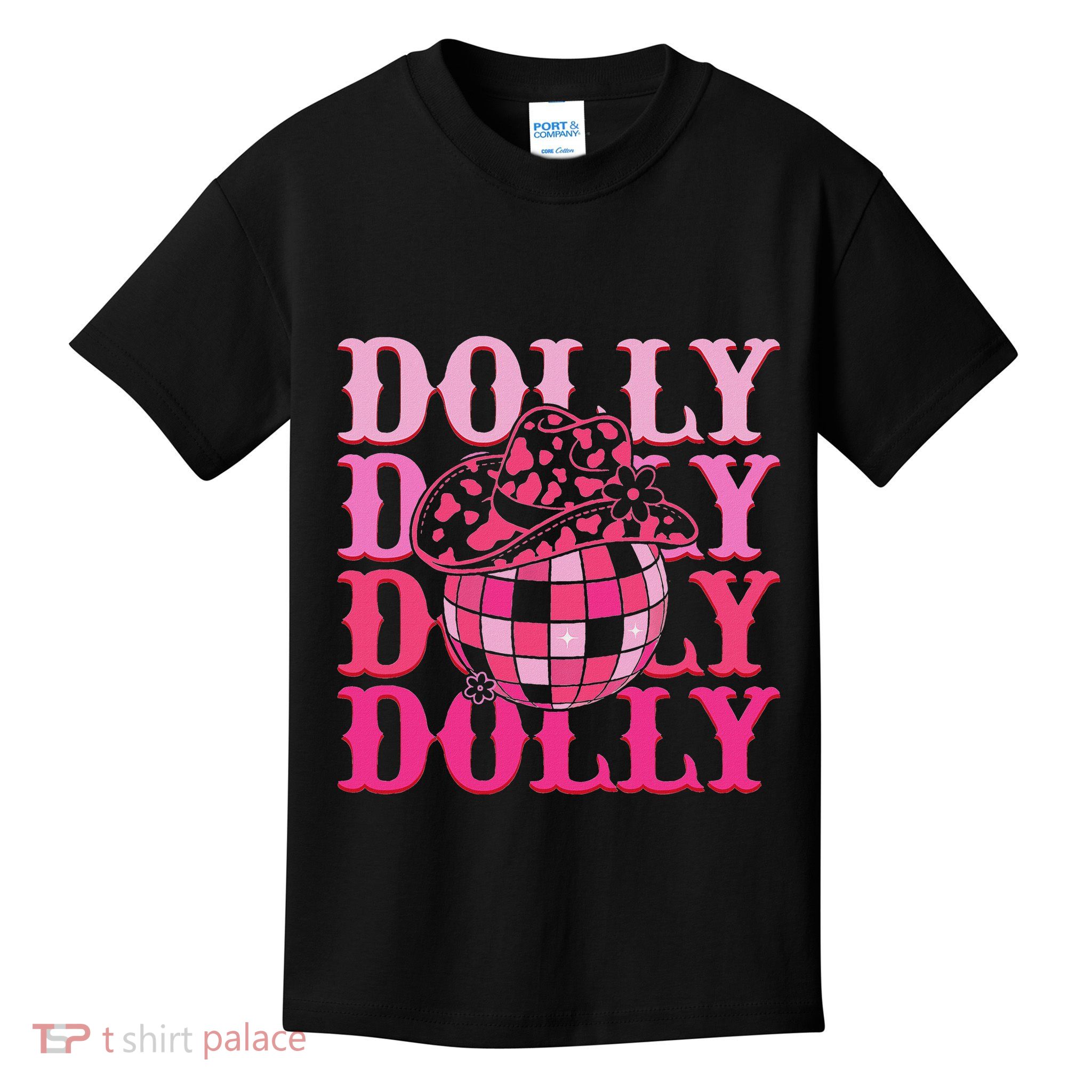 Girl Retro Personalized Dolly Cowgirl First Name Kids T-Shirt