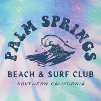 Groovy Retro Palm Springs Beach Surf Club Summer Legacy Tie Dye Trucker Hat