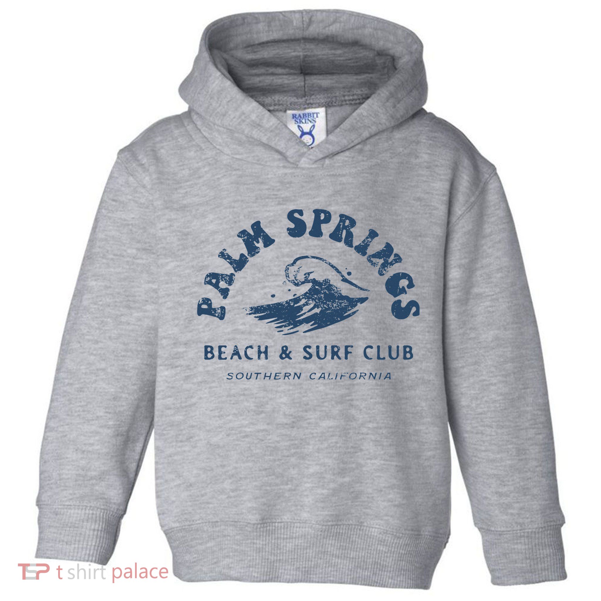 Groovy Retro Palm Springs Beach Surf Club Summer Toddler Hoodie