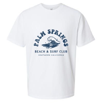 Groovy Retro Palm Springs Beach Surf Club Summer Sueded Cloud Jersey T-Shirt