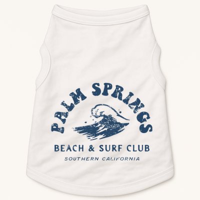 Groovy Retro Palm Springs Beach Surf Club Summer Doggie Tank