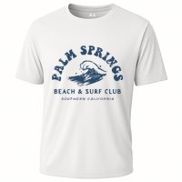 Groovy Retro Palm Springs Beach Surf Club Summer Cooling Performance Crew T-Shirt