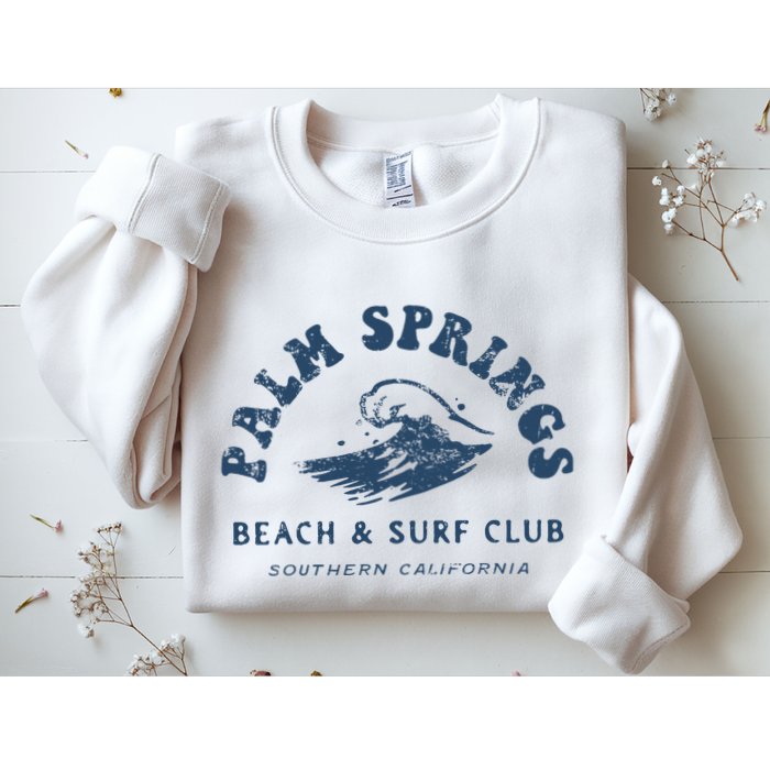 Groovy Retro Palm Springs Beach Surf Club Summer Sweatshirt