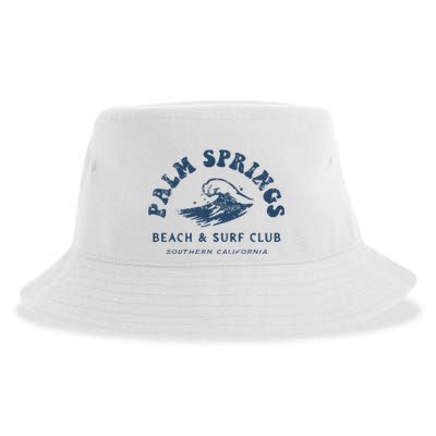 Groovy Retro Palm Springs Beach Surf Club Summer Sustainable Bucket Hat