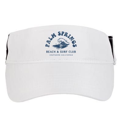 Groovy Retro Palm Springs Beach Surf Club Summer Adult Drive Performance Visor