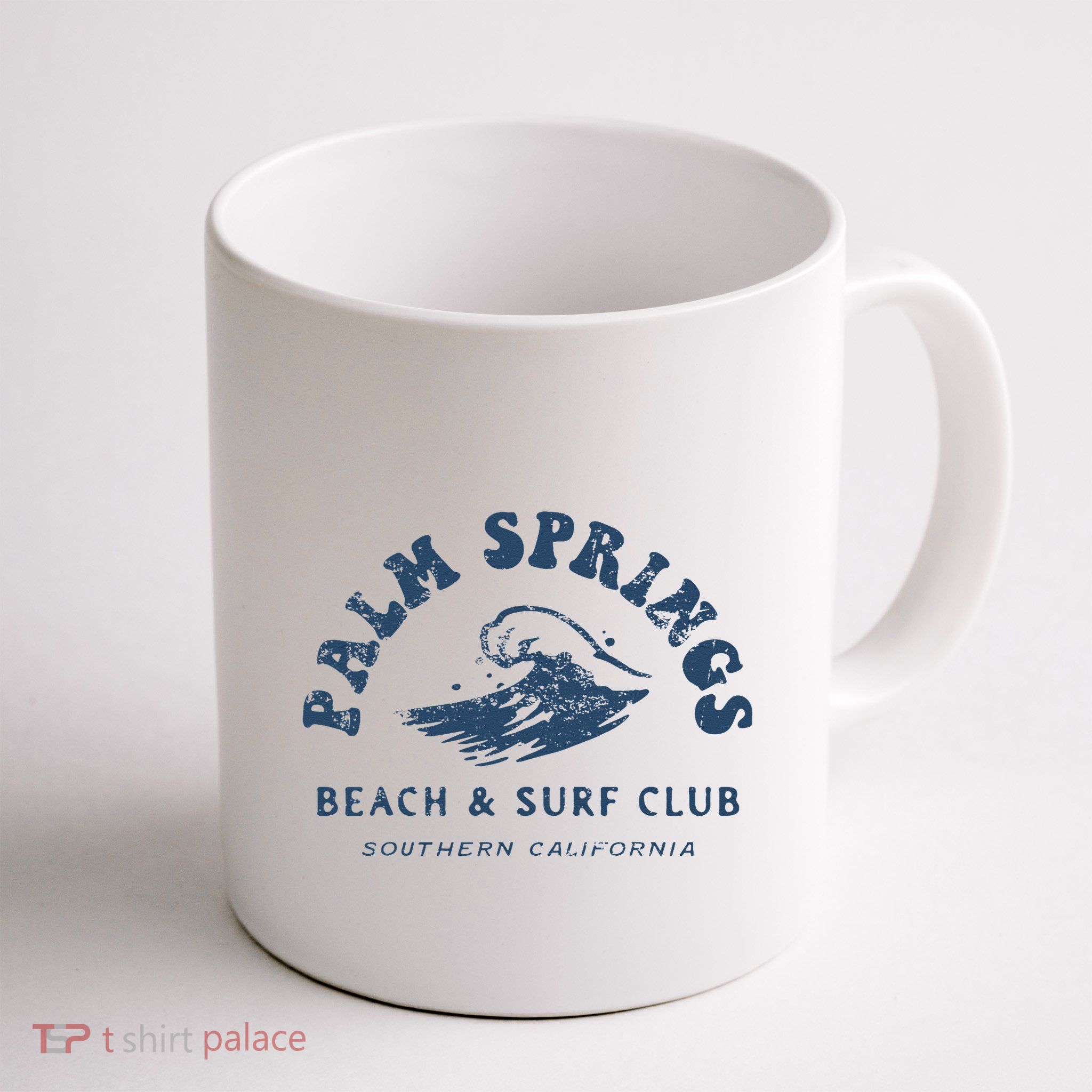 Groovy Retro Palm Springs Beach Surf Club Summer Mug