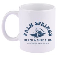 Groovy Retro Palm Springs Beach Surf Club Summer 11oz C Handle Ceramic Mug