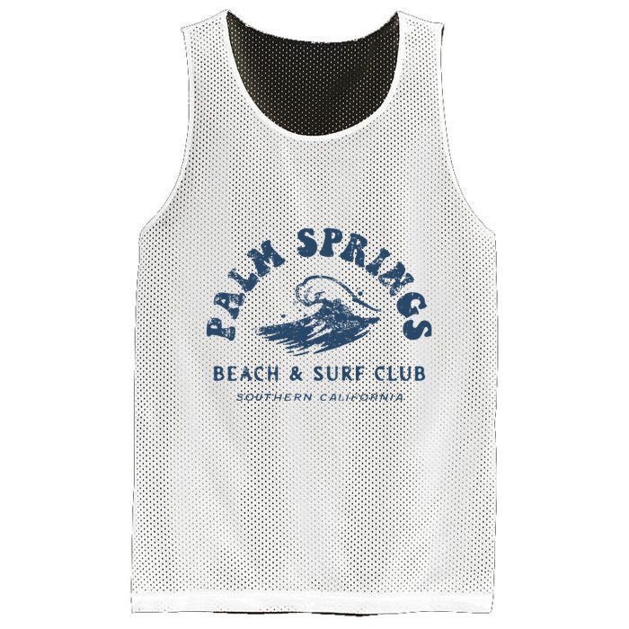 Groovy Retro Palm Springs Beach Surf Club Summer Mesh Reversible Basketball Jersey Tank