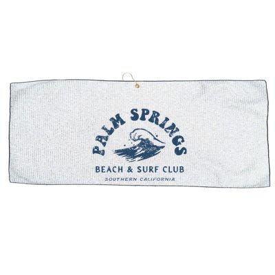 Groovy Retro Palm Springs Beach Surf Club Summer Large Microfiber Waffle Golf Towel