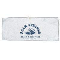 Groovy Retro Palm Springs Beach Surf Club Summer Large Microfiber Waffle Golf Towel