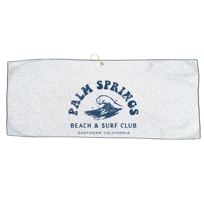 Groovy Retro Palm Springs Beach Surf Club Summer Large Microfiber Waffle Golf Towel