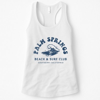 Groovy Retro Palm Springs Beach Surf Club Summer Womens Tank Top