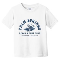 Groovy Retro Palm Springs Beach Surf Club Summer Toddler T-Shirt