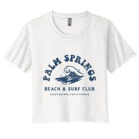 Groovy Retro Palm Springs Beach Surf Club Summer Crop Top