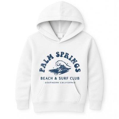 Groovy Retro Palm Springs Beach Surf Club Summer Kids Hoodie
