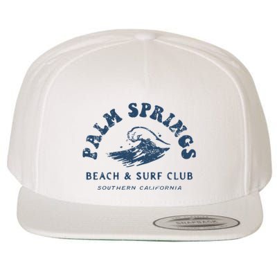 Groovy Retro Palm Springs Beach Surf Club Summer Wool Snapback Cap