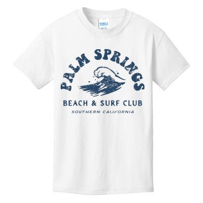 Groovy Retro Palm Springs Beach Surf Club Summer Kids T-Shirt