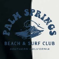 Groovy Retro Palm Springs Beach Surf Club Summer Infant Baby Jersey Bodysuit