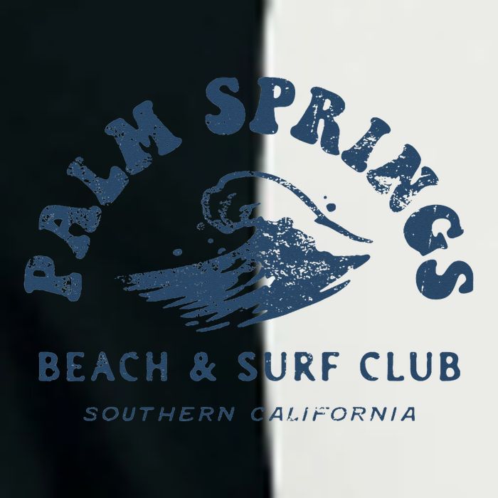 Groovy Retro Palm Springs Beach Surf Club Summer Infant Baby Jersey Bodysuit