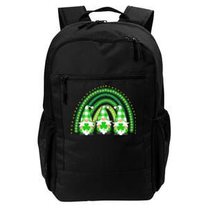 Green Rainbow Plaid Gnomies Happy St Patricks Day Family Daily Commute Backpack