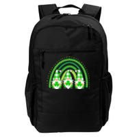 Green Rainbow Plaid Gnomies Happy St Patricks Day Family Daily Commute Backpack