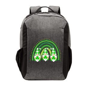 Green Rainbow Plaid Gnomies Happy St Patricks Day Family Vector Backpack