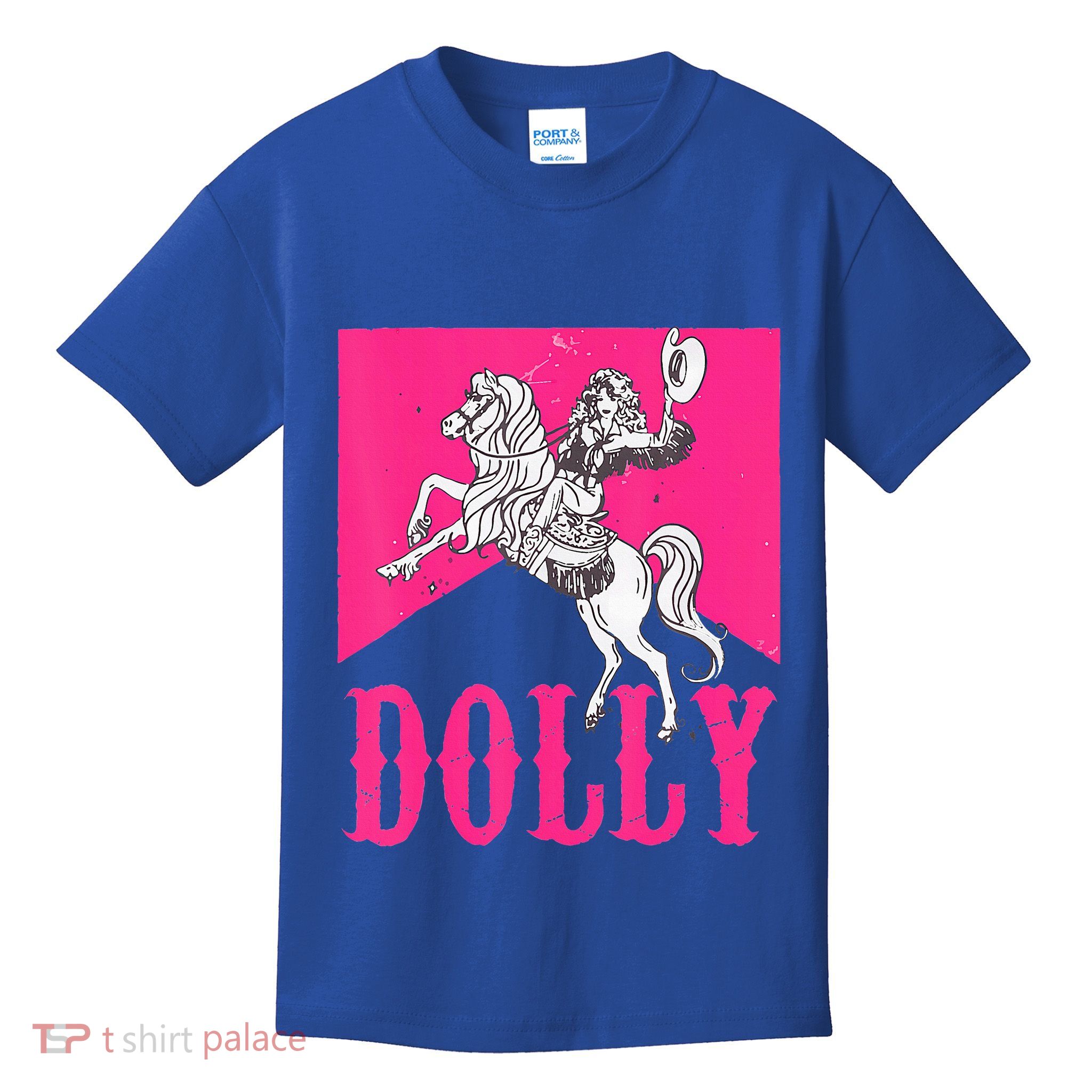 Girl Retro Personalized Dolly Cowgirl First Name Kids T-Shirt