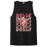 Girl Retro Personalized Dolly Cow First Name PosiCharge Competitor Tank